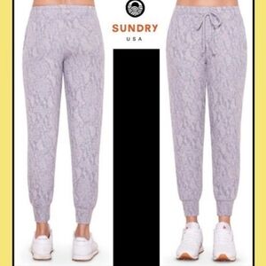 Sundry Abstract Snakeskin Jogger Pants